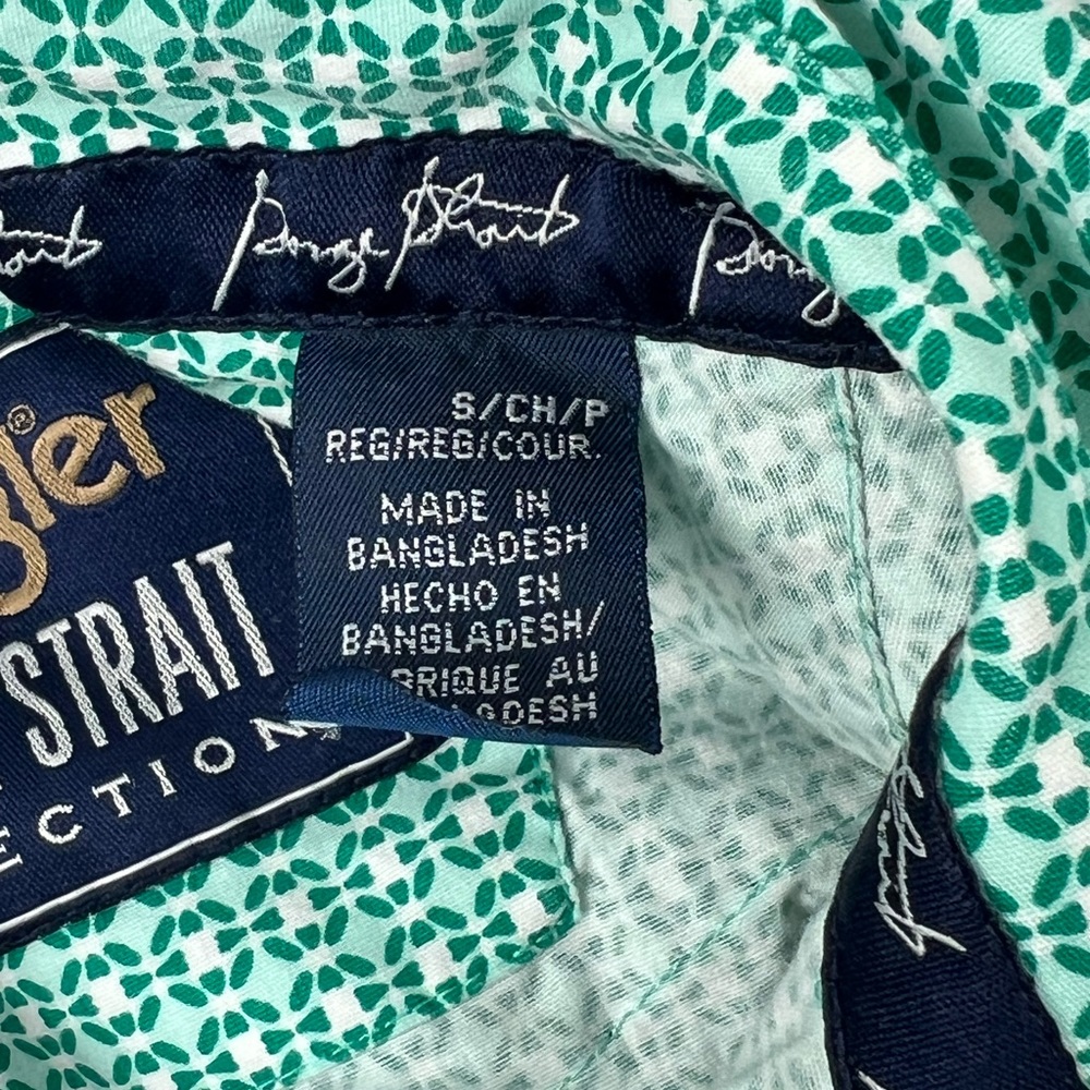 Wrangler George Strait Collection Pearl Snap Button Up Shirt Green/White Small - Picture 5 of 9